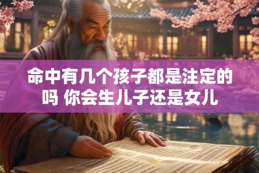 命中有几个孩子都是注定的吗 你会生儿子还是女儿