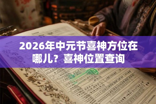 2026年中元节喜神方位在哪儿？喜神位置查询