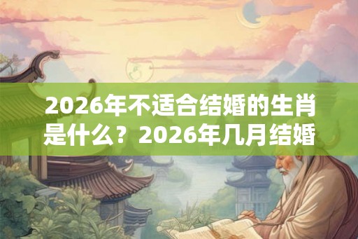 2026年不适合结婚的生肖是什么？2026年几月结婚最好？