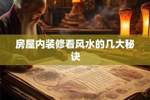 房屋内装修看风水的几大秘诀