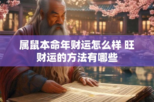 属鼠本命年财运怎么样 旺财运的方法有哪些