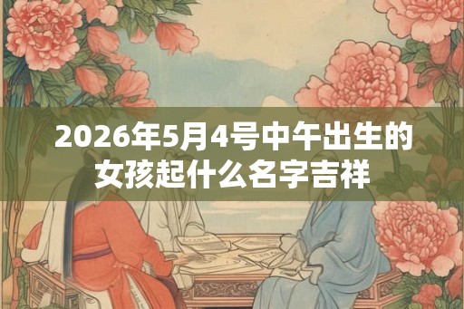 2026年5月4号中午出生的女孩起什么名字吉祥