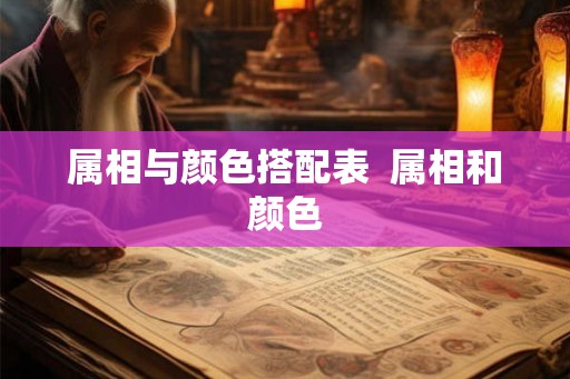 属相与颜色搭配表 属相和颜色 属相与颜色搭配表 属相和颜色