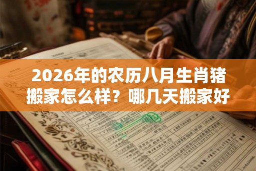 2026年的农历八月生肖猪搬家怎么样？哪几天搬家好？