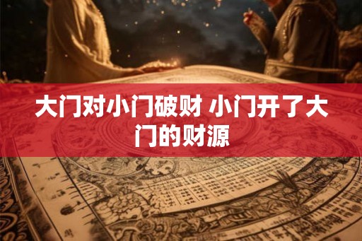 大门对小门破财 小门开了大门的财源