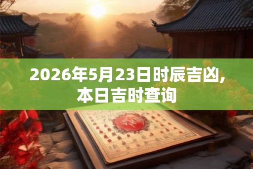 2026年5月23日时辰吉凶,本日吉时查询