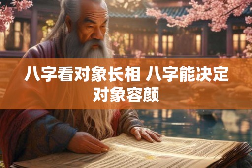 八字看对象长相 八字能决定对象容颜