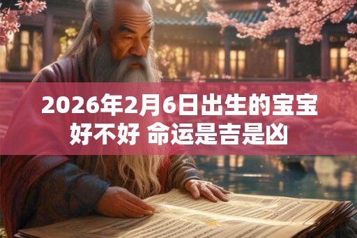 2026年2月6日出生的宝宝好不好 命运是吉是凶