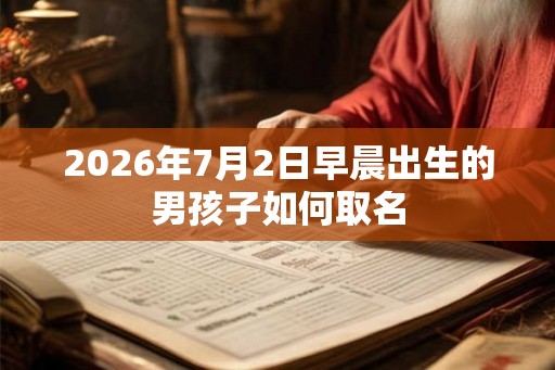 2026年7月2日早晨出生的男孩子如何取名