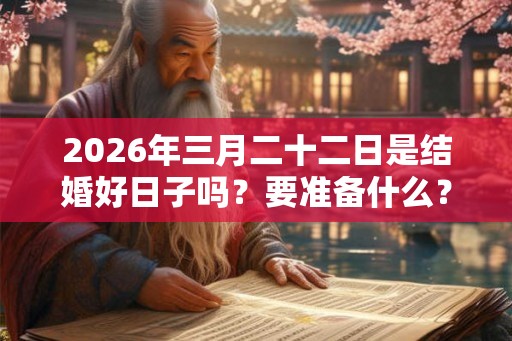 2026年三月二十二日是结婚好日子吗?要准备什么? 2026年三月二十二日是结婚好日子吗?要准备什么?