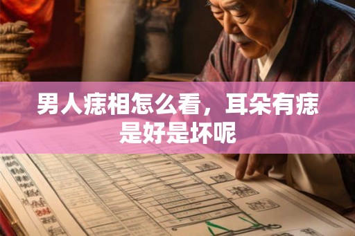 男人痣相怎么看，耳朵有痣是好是坏呢