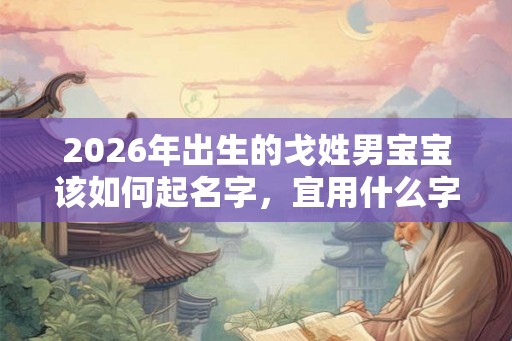 2026年出生的戈姓男宝宝该如何起名字，宜用什么字。