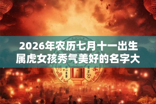 2026年农历七月十一出生属虎女孩秀气美好的名字大全