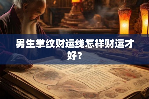 男生掌纹财运线怎样财运才好？