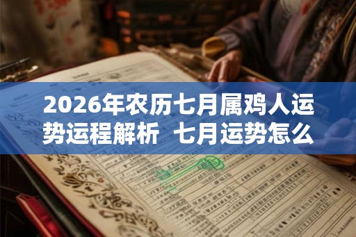 2026年农历七月属鸡人运势运程解析  七月运势怎么样