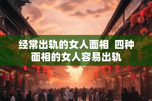 经常出轨的女人面相  四种面相的女人容易出轨