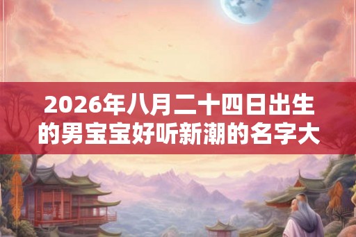 2026年八月二十四日出生的男宝宝好听新潮的名字大全