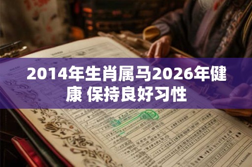 2014年生肖属马2026年健康 保持良好习性