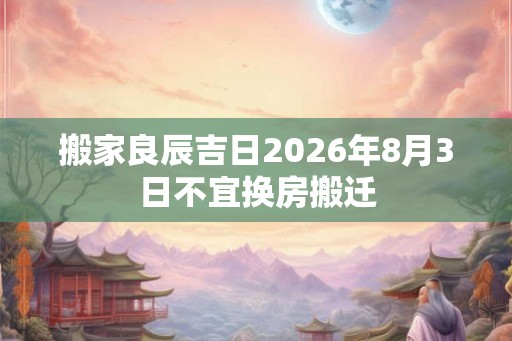 搬家良辰吉日2026年8月3日不宜换房搬迁