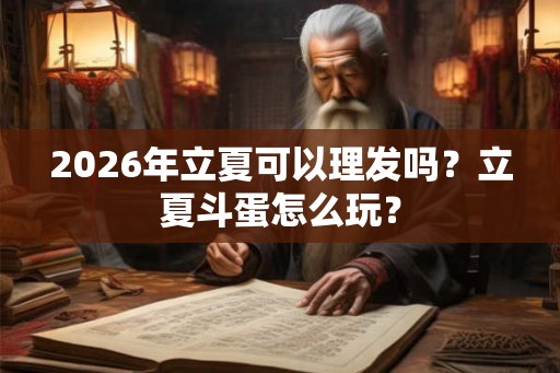2026年立夏可以理发吗?立夏斗蛋怎么玩? 2026年立夏可以理发吗?立夏斗蛋怎么玩?