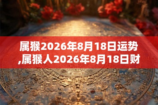 属猴2026年8月18日运势,属猴人2026年8月18日财运,生肖猴2026年8月18日运势