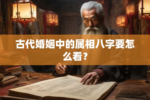古代婚姻中的属相八字要怎么看？