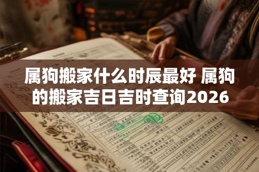 属狗搬家什么时辰最好 属狗的搬家吉日吉时查询2026年