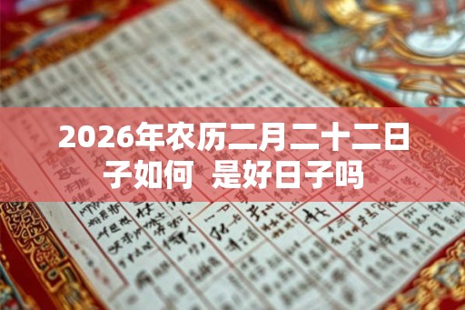 2026年农历二月二十二日子如何 是好日子吗 2026年农历二月二十二日子如何 是好日子吗