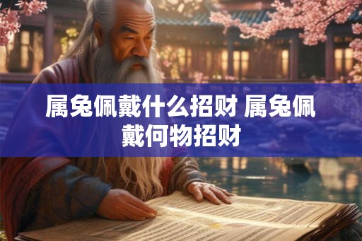 属兔佩戴什么招财 属兔佩戴何物招财