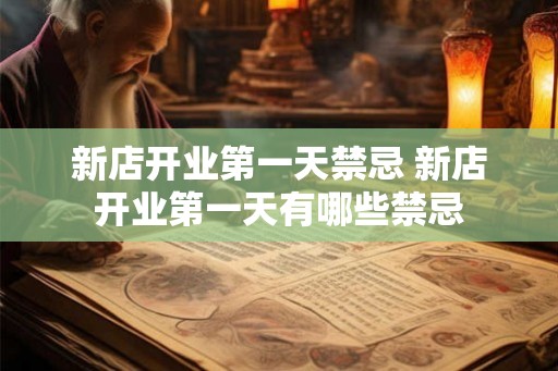 新店开业第一天禁忌 新店开业第一天有哪些禁忌