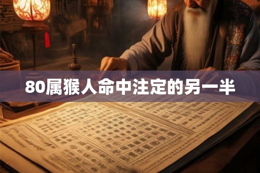 80属猴人命中注定的另一半 80属猴人命中注定的另一半