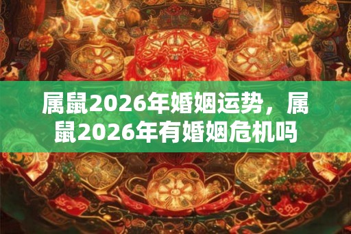 属鼠2026年婚姻运势，属鼠2026年有婚姻危机吗