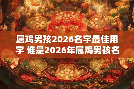 属鸡男孩2026名字最佳用字 谁是2026年属鸡男孩名字用字最佳