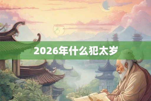 2026年什么犯太岁