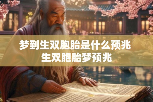 梦到生双胞胎是什么预兆 生双胞胎梦预兆