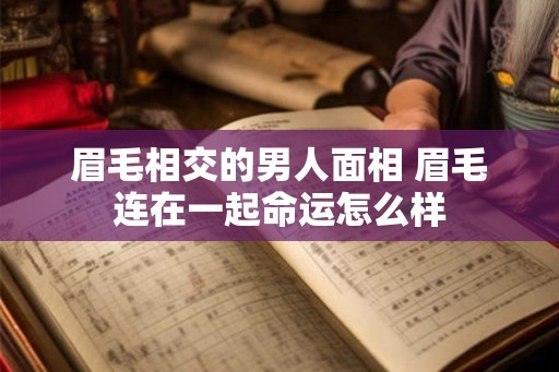 眉毛相交的男人面相 眉毛连在一起命运怎么样