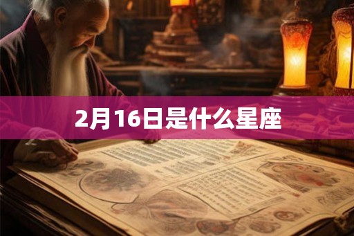 2月16日是什么星座