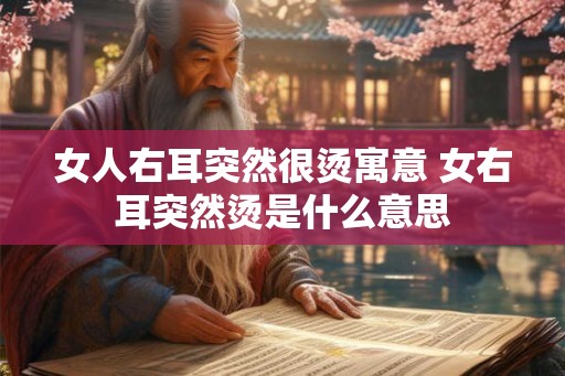 女人右耳突然很烫寓意 女右耳突然烫是什么意思