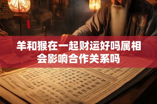羊和猴在一起财运好吗属相会影响合作关系吗