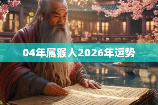 04年属猴人2026年运势 04年属猴人2026年运势