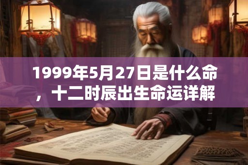 1999年5月27日是什么命，十二时辰出生命运详解