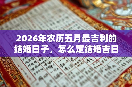 2026年农历五月最吉利的结婚日子，怎么定结婚吉日