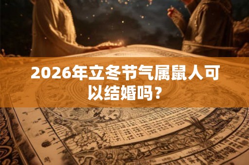 2026年立冬节气属鼠人可以结婚吗? 2026年立冬节气属鼠人可以结婚吗?