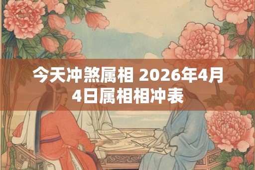 今天冲煞属相 2026年4月4日属相相冲表