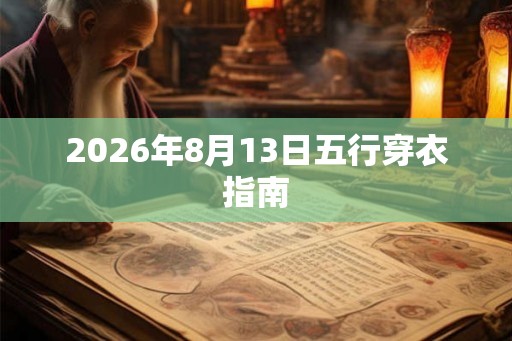 2026年8月13日五行穿衣指南