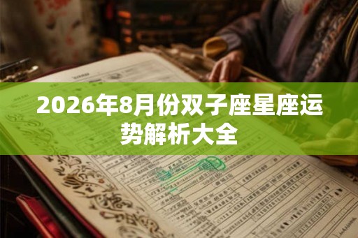 2026年8月份双子座星座运势解析大全 2026年8月份双子座星座运势解析大全