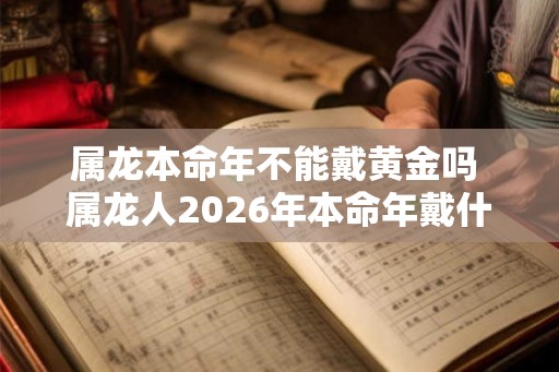 属龙本命年不能戴黄金吗 属龙人2026年本命年戴什么好