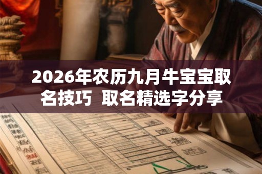 2026年农历九月牛宝宝取名技巧  取名精选字分享