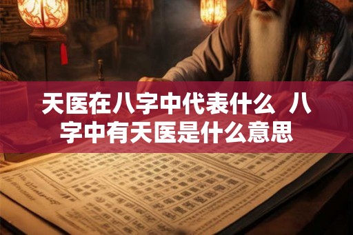 天医在八字中代表什么  八字中有天医是什么意思