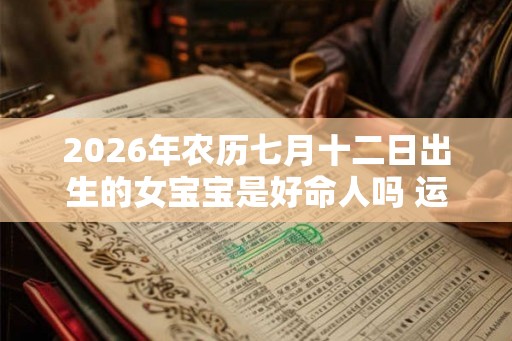 2026年农历七月十二日出生的女宝宝是好命人吗 运势好吗